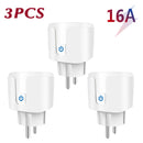 Aubess Smart Socket EU 16A/20A AC100-240V Wifi Smart Plug Power Outlet, Alexa Google Home Voice Control, For Tuya Smart Life APP
