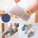 Cotton Baby Short Socks 5 Pairs Toddler Boys Girls Summer Mesh Thin Sock Kids Children Colorful Socks 5 pairs WMF043