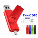 Type-C 128g Key High Speed USB Flash Drive OTG Pen Drive 128GB Usb Stick Pendrive Flash Disk for Android PC/Car/TV USB-C