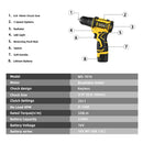 WOSAI 16V MAX Brushless Cordless Drill 32N.m Electric Screwdriver 25+1 Torque Settings 2-Speeds MT-Series Power Tools