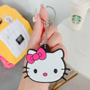 Kawaii Sanriod Accessories Kitty kuromi My Melody Cartoon Silicone Case Backpack Pendant Keychain Anime Toys for Girls Gifts
