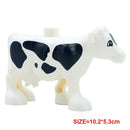 Big Building Block Accessories Chicken Duck Dog Cat Bird Cattle Sheep Zebra Rhinoceros Insect Zoo Series DIY Duploes Toy Gift
