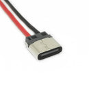 Type-C 2pin soldered female base with wire typec female 3A high current socket