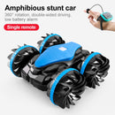 Newest High-tech Remote Control Car 2.4G Amphibious Stunt RC Car Double-sided Tumbling Driving Children&