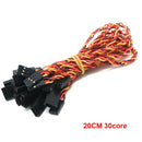 10pcs 10 / 15 / 30 / 50 / 100cm Servo Extension Cable 30 / 60coreFor Futaba JR Anti-interference Servo For RC Helicopter Part/