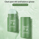 Face Clean Mask Green Tea Cleansing Stick Mask Smear solid cleansing mask deep moisturizing shrink pores blackhead acne film 40g