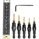 5pcs Countersink Drill Bit Carpentry Drill Set Drilling Pilot Holes For Screw Sizes #5 #6 #8 #10 #12 Drilling Woodworking Tools