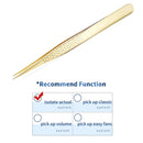 False Eyelash Tweezers For Fake Eyelashes Extensions Individual Curved Strip Lashes Eyebrow Hair Clip Tongs Nail Art Makeup Tool