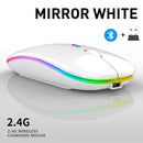 Bluetooth 5.0 Wireless With USB Rechargeable RGB Mouse BT5.2 For Laptop Computer PC Macbook Gaming Mouse 2.4GHz 1600DPI