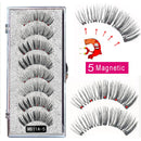 MB Anniversary 5 Magnetic Eyelashes With Tweezers Natural Wispy Faux Cils magnetique Mink Lashes Professional Eye Lashes Set
