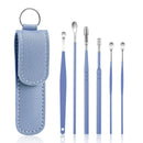 6Pcs/set Ear Wax Pickers Stainless Steel Earpick Wax Remover piercing kit earwax Curette Spoon Care Ear Clean Toolear cleaner