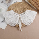 Linbaiway 2022 Lace Chiffon Doll Fake Collar Ladies Shawl Wrap Removable Detachable Embroidered False Collar Clothes Accessory