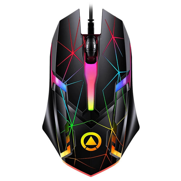 1200DPI USB Wired Gaming Mouse Optical Computer Mouse for PC Laptop 3 Keys Ergonomic Mice Led Light Night Glow Mechanical Mouse