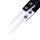 Straight Aimed Ceramic Tweezers for Electronics Soldering with Stainless Steel Handle Black Tweezers Hand Tool Precision Tweezer