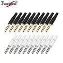 10pcs White And Black 3.5mm Stereo Headset Plug 3/4 Poles 3.5 Audio Plug Jack Adapter Connector for Iphone New Outlet 2.5mm