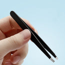 Stainless Steel Eyebrow Tweezers Black Flat Hairs Puller Beauty Makeup Tool пинцет для ресниц pince a epiler пинцет для бровей