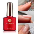 MSHARE 10ml Milky White Builder Nail Extension Gel Self leveling Nails Quick Building Clear Pink Nail Tips UV Led Gel Soak Off