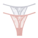 2PCS/Set Mesh Transparent Thong Women Panties Underwear Women Seamless G-String Female Underpants Intimates Lingerie S-XL