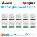 Tuya Zigbee / Wifi MINI Smart Switch 2 Way Control 16A Switch Tuya Smart Home Automation Sensor Works With Alexa Google Home