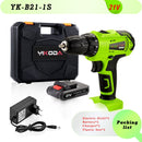 YIKODA 12V 16.8V 21V 25V Electric Screwdriver Cordless Drill Rechargeable Lithium Battery Mini Wireless Power Driver Tools
