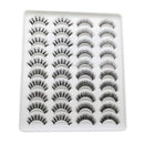 20 Pairs Mink Lashes Natural False Eyelashes Dramatic Volume Fake Lashes Soft Thick Long Eyelashes Wispy Makeup Extension 2022