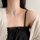 Gothic Butterfly Pendant Necklace for Women Choker Aesthetic Grunge Chain accessories IGIRL Indie Collar Jewelry Friends Gift
