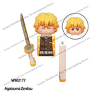 WM6116 WM6137 WM2344-A Demon Slayer Japanese Anime Uzui Tengen Rengoku Kyoujurou Tanjirou mini Action toy Figures Assemble toys