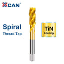 XCAN HSS Steel Screw Tap Titanium Coated Spiral Metric Thread Tap M2-M18 Machine Plug Tap HSS6542 Threading Tool Tap Drill Bit