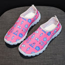 Rimocy Nurse Shoes Women Print Breathable Sneakers Woman Slip-on Light Non-slip Flats Ladies Soft Bottom Casual Sports Shoes