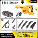 Coofix 2 In 1 Blowing& Suction Leaf Dust Collector Turbo Blower Garden Cordless Vacuum Clean Air Blower For Makita 21V Battery
