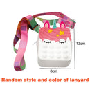 New Relieve Stress Silicone Push Bubble Stationery Storage Cute Fanny Bag Press It Decompression Coin Purse Finger Toy