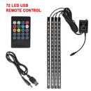 Automotive Interior Decorative Lights LED Car Foot Light 24/36/48/72 LED Atmosphere Lamp Ambient Lamp Remote/Voice Control