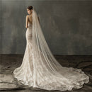 Pearls White Ivory Long Bridal Veil With Comb One Layer Cathedral Wedding Veil with Pearls Velos de Noiva Crystal Beads 75-300cm