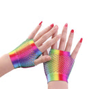 1 Pair Sexy Women Party Neon Fishnet Fingerless Long Gloves Sun Protection Sleeves Mesh Lace Thin Gloves Summer Arm Warmer