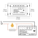 MOES WiFi Smart Light Switch RF433 No Neutral Wire Single Fire Smart Life Tuya App Control Works with Alexa Google Home 110/220V