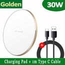 NEW 30W Fast Qi Wireless Charger Pad for iPhone 13 12 11 X Pro Max For Samsung Galaxy S21 S20 S10 S9 S8 Xiaomi Wireless Charging