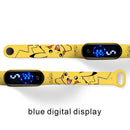 Pokemon Strap LED Electronic Watch Fashion Colorful Bracelet Touch Waterproof Anime Character Pikachu Educational Children&