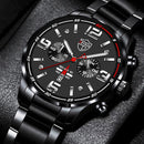Luxury Fashion Mens Watches Men Business Stainless Steel Quartz Wrist Watch Man Sports Casual Leather Watch relogio masculino