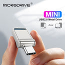 USB Flash Drive 32GB OTG Metal USB 2.0 Pen Drive Key 64GB Type C High Speed pendrive Mini Flash Drive Memory Stick