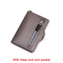 Carbon Fiber Rfid Card Holder Men Wallets Money Bag Male Vintage Black Male Purse 2022 Small Leather Mini Slim Wallets Walets