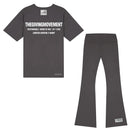 TGM Activewear Suits Flared Leggings Yoga Pants and Short-sleeved Tshirts Oversized Tees Women&