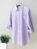 Basic Candy Colors Shirt Women&
