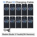 3/6/10pcs Redmi Buds 3 Youth Edition Xiaomi Earphone Tws Wireless Bluetooth 5.2 Gaming Headset Touch Control Earbuds 3 Lite