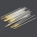 Leather Crafts Sewing Needle,Round Head Blunt Pint,Pointed Prism Sharp Tool for Embroidery Stitching Gold Tail Big Eye Needles