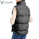 HXJJP Down Cotton Sleeveless Jackets Women Short Puffer Inflatable Vest Autumn Winter Loose Outerwear Bread Waistcoat 709
