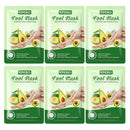 PUTIMI 6packs Exfoliating Foot Mask Feet Peeling Mask Spa Socks Smooth Dead Skin Remover Moisturizing Whitening Foot Mask