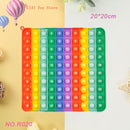 Rainbow Push Bubble Pop Fidget Stress Relief Squeeze Ball Toy for Kid Children Antistress Game Hand Simple Dimple Relax Adult