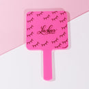 RISI For Eyelash Extension Handheld Makeup Mirror Square Makeup Vanity Mirror with Handle Hand Mirror SPA Salon Compact Mirrors