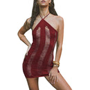 Tassel Cut Out Long Sleeve Dress Women Y2K Mini Backless Bodycon Female Dresses 2022 Summer Sexy Party Club Ladies Vestidos
