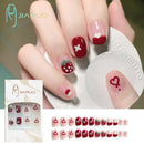 Fake Nails Art Nail Tips Press on False with Designs Set Full Cover Artificial Short Packaging Kiss Display Clear Tipsy Stick